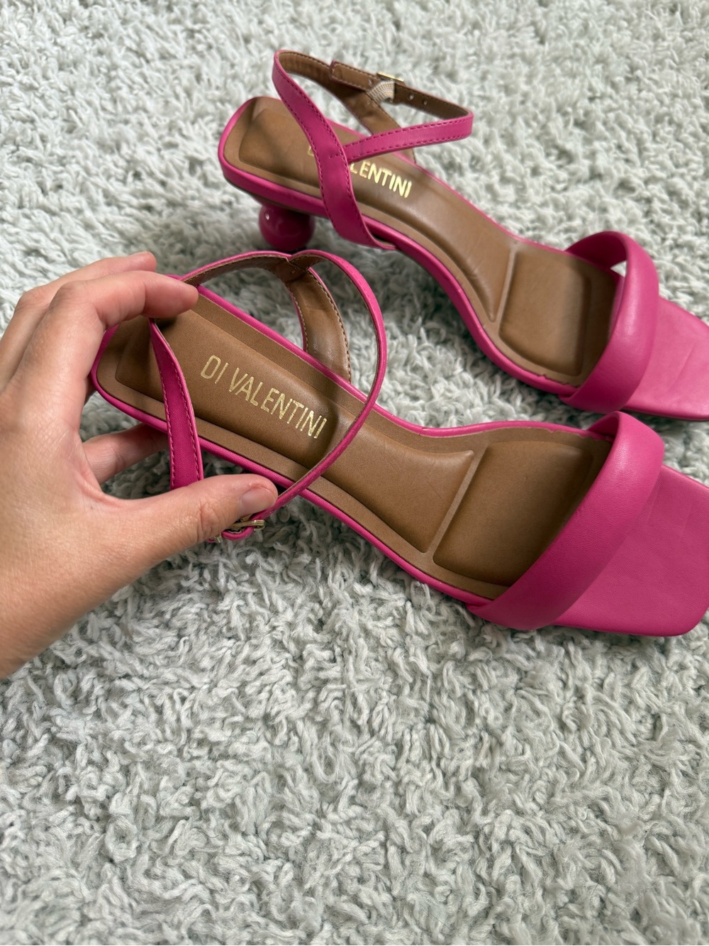 Di Valentini Hot Pink Ball-Heel Sandals Sz 38 - Picture 2 of 10